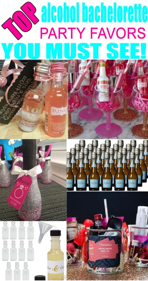 Alcohol Bachelorette Party Favor Ideas! Find the best party favor ideas for a Bachelorette Party or Bridal Shower. Great ideas including goodie bags, survival kits and more. Fun stuff to make your celebration a success & these could also be used as wedding favors. Choose from lip balm, wine bottles, mini champagne, temporary tattoo and more. The girls will love these Alcohol party favor ideas. Wine Party Decorations, Wine Party Invitations, Wine Party Appetizers, Wine Party Food, Planning A Bachelorette Party, Wine Party Theme, Mini Alcohol Bottles, Cheese And Wine Party, Party Favor Ideas