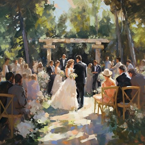 Live Wedding Painting Ceremony, Wedding Paint By Number, Wedding Artist Painting, Live Painter Wedding, Wedding Art Illustration, Live Painting Wedding, Wedding Illustration Drawings, Painting Of Wedding, Wedding Art Painting