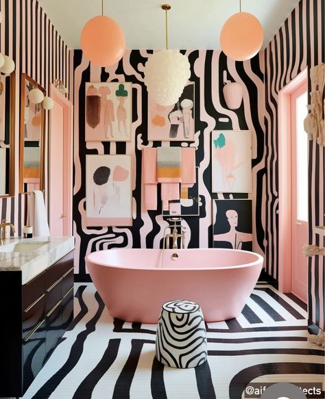 Bathroom Maximalist, Pastel Room Aesthetic, Artistic Bathroom, Living Room Decor Inspiration, Bathroom Images, Pastel Room, Interiors Dream, Chic Bathrooms, Bathroom Design Luxury