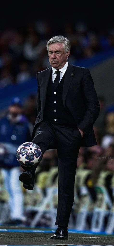 Ancelotti 🤨🤵 Carlo Ancelotti Wallpaper, Carlo Ancelotti Real Madrid, Football Background, Messi Videos, Football Players Photos, Real Madrid Team, Don Carlos, The Good Son, Self Pictures