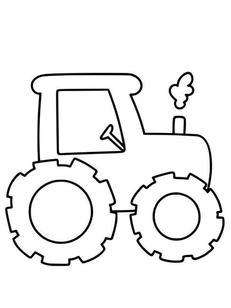 Tractor Template Printable, Easy Tractor Drawing, Tractor Coloring Pages Free Printable, Tractor Crafts, Tractor Drawing, Tractor Coloring Pages, Tractor Art, Tractors For Kids, Tractor Birthday Party