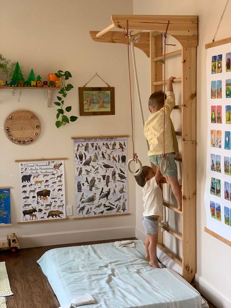 Swedish Ladder, Wooden Playground, Monkey Wall, Playroom Design, Kids Room Inspiration, Toy Rooms, Big Boy Room, Kids Room Design, Toddler Room