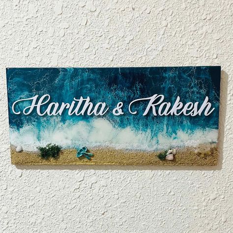 Here's a closer look at the most loved nameplate!! Swipe to see more #peeceecreations #resinartindia Ink Artwork, Name Plate, Alcohol Ink, Resin Art, Instagram