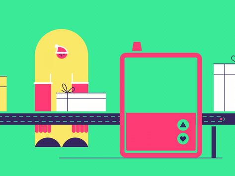 Conveyor Belt Animation, Sleep Character, Bts Laptop Wallpaper, Illustration Example, Maria Nila, Motion Graphics Gif, Surprise Box Gift, Box Gifts, Holiday Gift Box