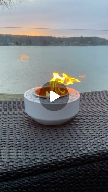 Shannon Nelson | TheShannyKate on Instagram: "DIY Tabletop Fire Pit Bowl Tutorial

This is my favorite DIY I’ve ever done. I’ll be making several of them for all over my yard. Best of all, this project cost me only $26. You could easily save money by spending less on a planter then I did. The sand color doesn’t matter either (hence my blue sand) since it’s covered by rocks or gems. Comment below and let me know if you’re going to try this. 👇🏻👇🏻

DISCLAIMER: I would recommend only placing this outside of your home and not inside. Although this is safe to do, it is still an open flame. 

DISCLOSURE: 
I often include links to products and services I regularly use and think you might find helpful. This means that if you click on one of the links in the description and make a purchase, the Diy Tabletop Fire Pit, Diy Tabletop, Tabletop Fire Pit, Tabletop Firepit, Fire Pit Bowl, Instagram Diy, Sand Color, The Sand, Fire Pit