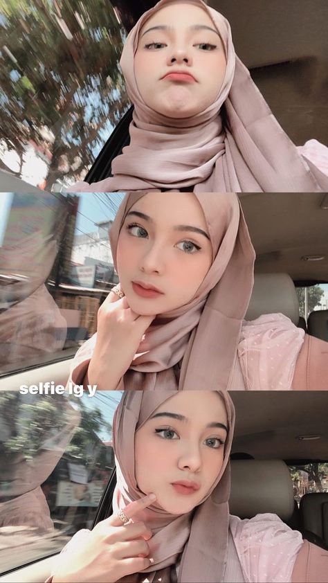 Muslim Streetwear, Korean Photo, Indonesian Girls, Abstract Art Wallpaper, Model Poses Photography, Best Photo Poses, Hijab Tutorial, Beautiful Hijab, Selfie Poses