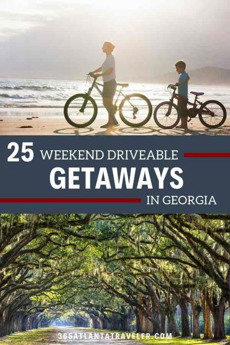 Weekend Getaways in Georgia.  Need some vacation ideas for quick weekend getaways? Here are 25+ fabulous family weekend getaways. The best part, they are all around five hours or less from Atlanta. Get tips and information about 5 cities to visit with kids, on the Georgia coast, smaller cities, and favorite places to visit full of fun things to do and local attractions.  Start planning your next weekend getaway with our guide! #Georgia #Atlanta #roadtrip #familytravel Riding Into The Sunset, Sunset Watching, Moon Hotel, Weekend Family Getaways, Quick Weekend Getaways, Georgia Coast, Georgia Atlanta, Georgia Vacation, Weekend Ideas