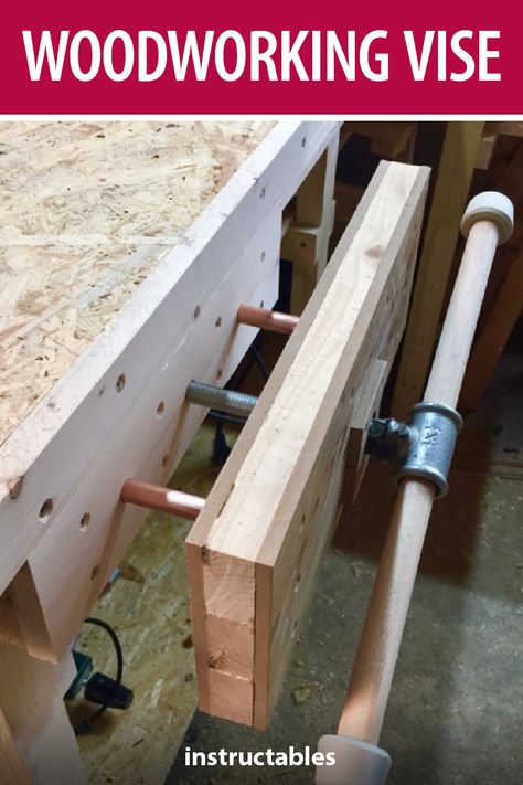 Diy Woodworking Vise, Woodshop Tools, Work Shops, Woodworking Vise, Wood Crafting Tools, Woodworking Workbench, Woodworking Hand Tools, Diy Holz, Woodworking Workshop