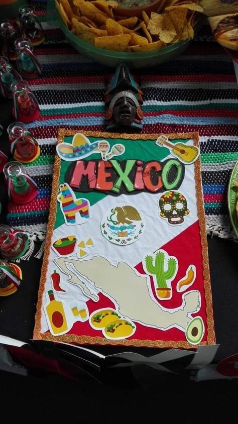 Mexico Project Ideas, Mexico Poster Board Project, Trabajos Aesthetic, Culture Fair, Multicultural Night, School Culture, Culture Day, Raising Girls, Mexico Flag