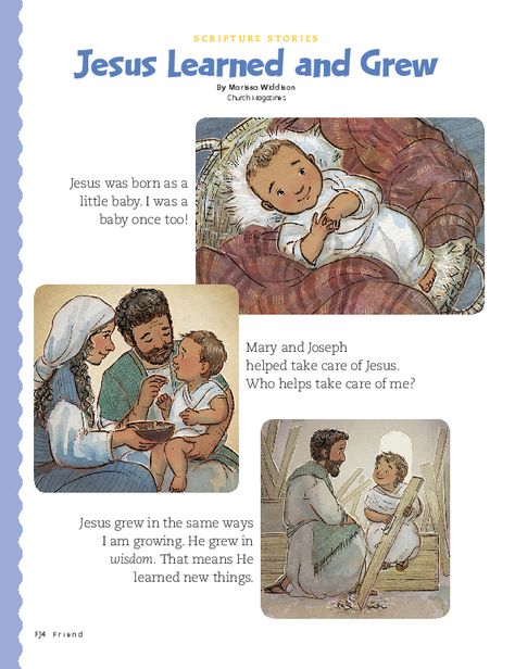 Jesus Learned and Grew Jesus Childhood, Singing Time Ideas, Family Home Evening Lessons, Bible Crafts Sunday School, Time Lessons, Primary Chorister, Primary Songs, Primary Ideas, Primary Singing Time