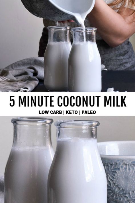 Keto Milk, Homemade Milk, Keto Crackers, Make Coconut Milk, Low Carb Granola, Coconut Benefits, Non Dairy Milk, Milk Kefir, Coconut Milk Recipes