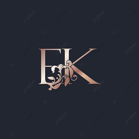 Ek Logo Design, K E Logo, Luxury Layout, Crest Template, E Letter Design, K Letter Images, Dil Photos Love, Ornate Background, Antique Hotel