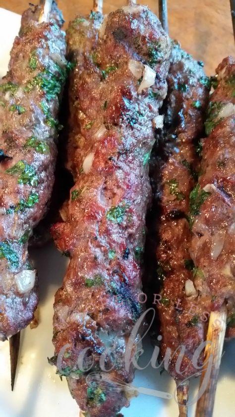 Grilled Kafta Kebabs Kafta Kabobs, Kafta Kabob Recipe, Barbeque Ideas, Beef Kebabs, Lebanese Cuisine, Lebanese Food, Kabob Recipes, Bbq Food, Kebab Recipes