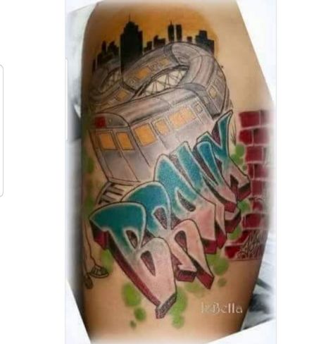 My tattoo in my right arm...because I was born & raised  in Da Bronx💙🤗 Bronx Tattoo Ideas, Bronx Tattoo, Bronx Nyc, Tattoos Inspo, Bronx New York, My Tattoo, Arm Tattoo, Bronx, I Tattoo