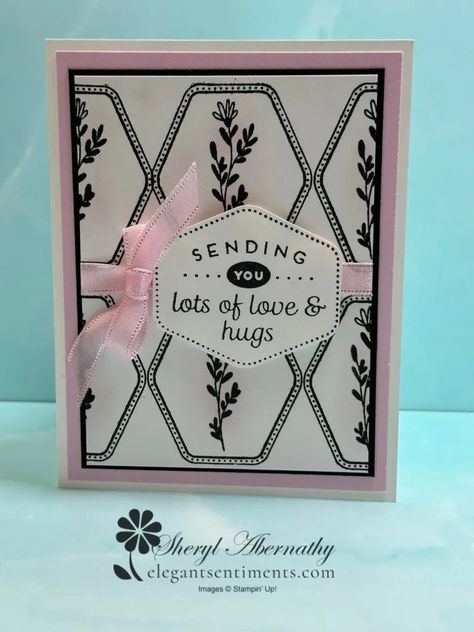 Heartfelt Hexagon - Elegant Sentiments Stampin Up Hexagon Cards, Su Heartfelt Hexagon Cards, Su Heartfelt Hexagon, Stampin Up Heartfelt Hexagon Cards, Stampin Up Heartfelt Hexagon, Heartfelt Hexagon Stampin Up Cards, Fractured Cards, Mini Catalog 2023, Heartfelt Hexagon