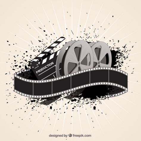 Eras Embroidery, Training Center Design, Windows Movie Maker, Movie Reels, Camera Drawing, Film Background, Music Festival Poster, Film Roll, Lights Camera Action