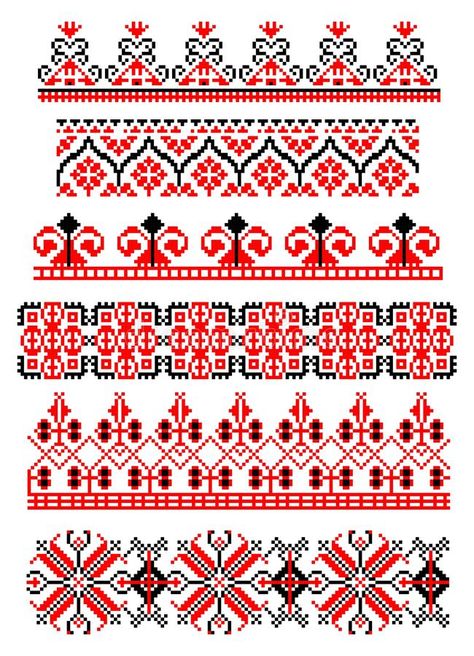 Romanian traditional theme - cdr format. Six red and black traditional romanian , #spon, #cdr, #format, #theme, #Romanian, #traditional #ad Ukrainian Pattern, Pattern For Embroidery, Embroidery Illustration, Romanian Blouse, Stitch Tattoo, Black Stitch, Carpet Texture, Folk Art Flowers, Folk Design