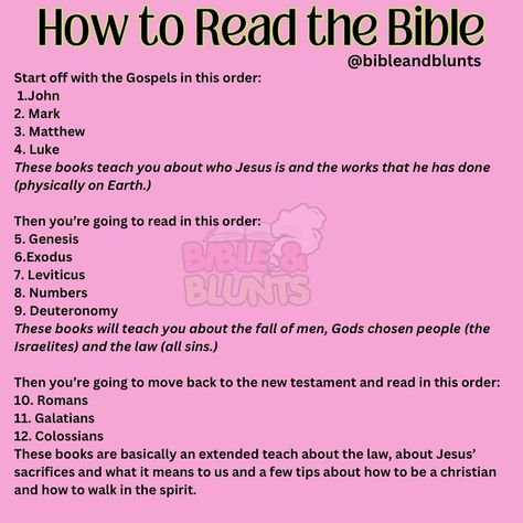 Order Of Reading The Bible, How To Read Bible In Order, What Should I Read In The Bible, When To Read What In The Bible, Good Chapters To Read In The Bible, Order To Read Bible, Where To Start Bible Study, How To Read A Bible, Where Should I Start Reading The Bible