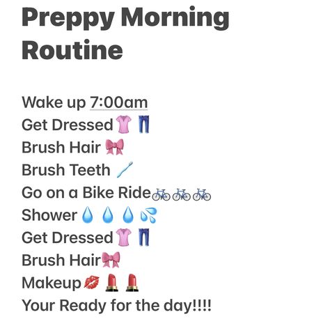 A good morning routine for a preppy girl❤️💋❤️ Preppy Morning Routine, Preppy Routine, Preppy Morning, Routine List, Good Apps For Iphone, Routine Motivation, School Morning, Preppy Winter, Preppy School