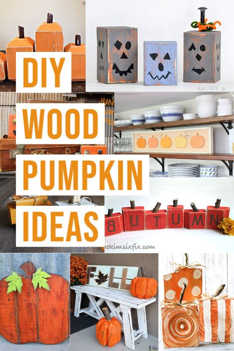 Simple DIY Wooden pumpkin decor for your front porch to use up all that scrap wood and pallet wood! Modern and rustic - all styles! #anikasdiylife #falldecor Diy Pumpkins From Scrap Wood, Unusual Wood Projects, Wooden Pumpkins Diy Rustic Wood, Fall Blocks Wood Crafts, Wooden Pumpkins Diy Front Porches, Diy Wood Crafts To Sell, Wood Pumpkins Diy, Goth Diy, Pallet Pumpkin