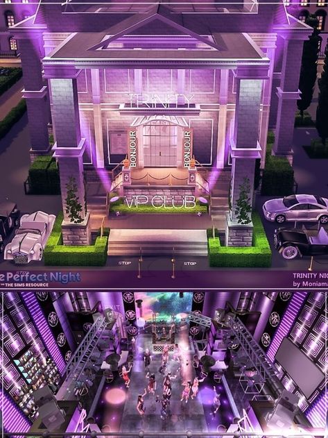 Sims 4 Lots Nightclub, Sims 4 Clubs Cc, Sims 4 Award Ceremony, Lot Sims 4 Cc, Sims 4 Nightclub Layout, Night Club Cc Sims 4, Sims 4 Nightclub Ideas, Sims 4 Dance Floor, Sims 4 Club Mod