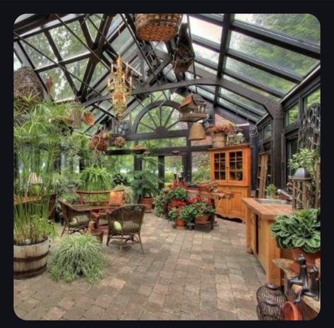 Hot Tub Greenhouse, Greenhouse Bathroom, Beautiful Outdoor Living Spaces, Large Greenhouse, Tiny Balcony, Garden Layout, Barn House, Outdoor Living Space, Hot Tub