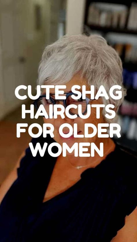 15 Cute Short Shag Haircuts for Older Women Hair And Glasses, Choppy Bob Hairstyles For Fine Hair, Kort Bob, Women Undercut, Haircuts For Older Women, Short Shag Haircuts, Short Shag Hairstyles, Shag Haircuts, Choppy Bob Hairstyles