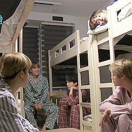 BANGTAN BOYS in pajamas •jin is in pink im not surprised• Bts Sleeping, Jimin Ff, Bts Predebut, V Bts Wallpaper, Bts Group Photos, Kpop Gifs, Fan Girl, Bts Group, Bts Members