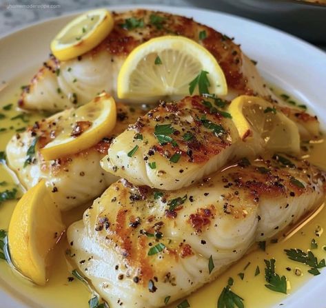 Easy Zesty Lemon Butter Fish Fillet Recipe - My Home Made Recipe Lemon Butter Fish Recipes, Zesty Lemon Butter Fish Fillet, Fish Fillet Recipe Healthy, Lemon Fish Recipes, Lemon Butter Fish, White Fish Recipes Healthy, White Fish Recipes Baked, Lemon Butter Shrimp, Easy Fish Dinners