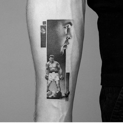 #muhammadali by @amanda_piejak #inkedmag #boxing #inked #tattoo #tattooed Rocky Tattoo, Michelangelo Tattoo, Boxing Tattoo, Sculpture Tattoo, Boxing Tattoos, David Tattoo, 16 Tattoo, Drawing Instagram, Ancient Tattoo