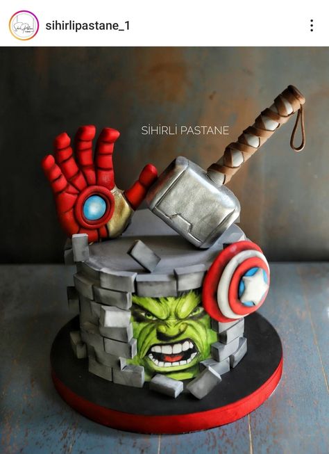 Hulk Cake, Hulk Birthday Parties, Avengers Cake, Hulk Birthday, Marvel Cake, Superhero Cake, Painted Cakes, Hulk, Birthday Parties