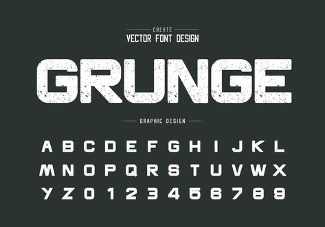 Texture bold font and grunge round alphabet vector, Rough design typeface letter and number Design Typeface, Bold Fonts, Fonts Design, Vector Art, Alphabet, Clip Art, Graphic Design, Texture, Design