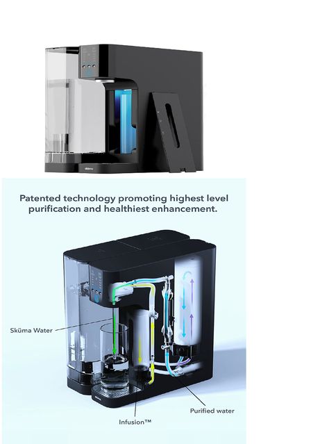 No Installation Countertop Device, Portable Instant Hot Water, Child Lock Safe Mechanism Infusion to meet your daily hydration needs: Hydration Boost and Coffee Balance now available! Super-Filter: A single and compact water filter that features the three-stage (3) water purification of sküma. Efficiently filter tap water and change Super-Filter once a year only. Filters ~750L of tap or hard water. Touch User Interface with color indicators Portable Water Filter, Water Purification System, Safe Lock, Reverse Osmosis System, Tap Water, Water Filtration System, Mineral Water, Water Purification, Reverse Osmosis