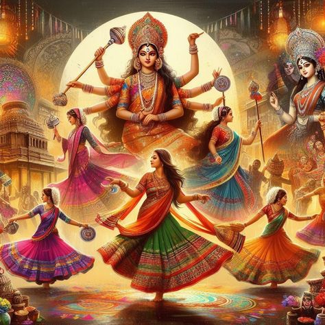 navratri Navratri Goddess Images, Dandiya Photo, Navratri Pics, Dandiya Decoration, Navratri Craft, Navratri Photos, Navratri Night, Navratri Post, Navratri Art