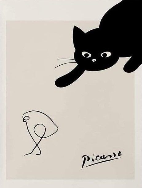 A Dreamy Life — Pablo Picasso Cat Chasing Bird Picasso Cat, Gelatin Silver Print, Art Walk, Frame Stand, Interior Design Art, Pablo Picasso, Interior Art, Metropolitan Museum Of Art, Metropolitan Museum