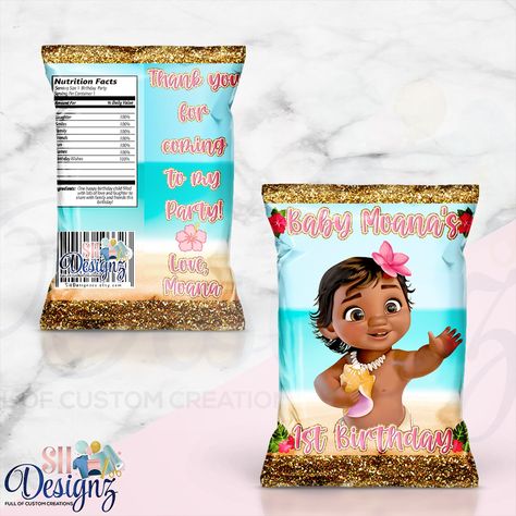 Maui Birthday Party, Moana Goodie Boxes, Moana Gift Bag Ideas, Baby Moana Birthday Party, Moana Birthday Gift Bag Ideas, Moana Blanket, Moana Chip Bags, Moana Maui, Baby Moana