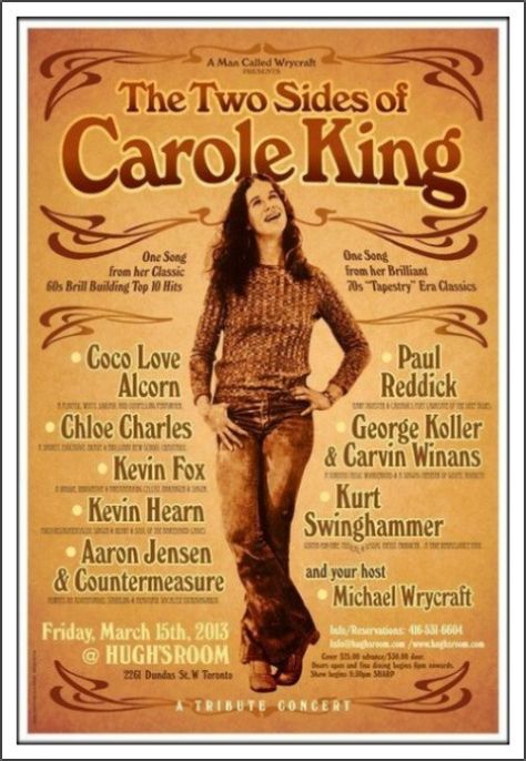 King Concert, 70s Rock Music, Carol King, Music Trivia, Gig Poster, Carole King, Legendary Singers, King A, Everything And Nothing