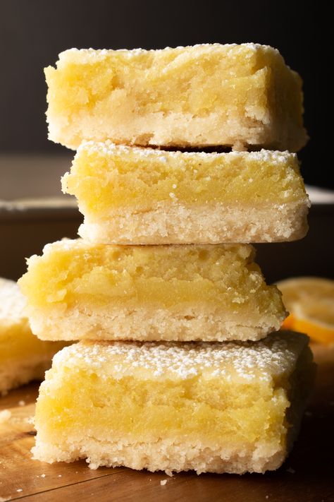 Vegan Lemon Recipes, Vegan Lemon Squares, Vegan Squares, Baked Slices, Oatmeal Bars Vegan, Vegan Baked Goods, Vegan Lemon Bars, Bloom Bakery, Vegan Bars