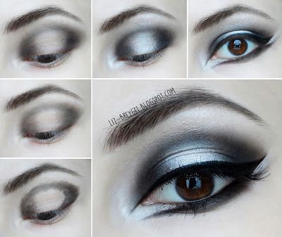 gothic dramatic step by step tutorial double black and white eyeliner blogger pictures pictorial Gothic Make Up, Gothic Eye Makeup, Makeup Emo, Dramatic Eyeliner, Goth Makeup Tutorial, Goth Eye Makeup, Makeup Cantik, Make Up Designs, Dramatic Eye Makeup