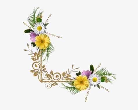 Flower Corner Border Design, Flower Corner Border, Floral Corner Border, Vfx Video, Flower Border Png, Corner Border, Digital Graphics Art, Independence Day Poster, Banner Png