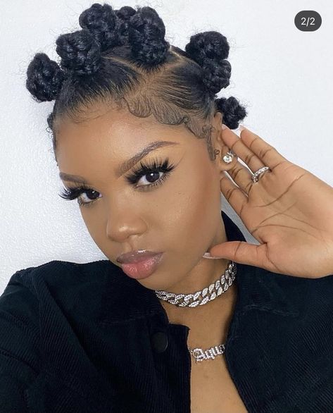 Jasmine Ponytail Hairstyles, Knots Hairstyle Black, Bantu Knot Hairstyles, Bump Hairstyles, Bantu Knots, Short Straight Hair, Hair Laid, Cornrow Hairstyles, Hair Collection