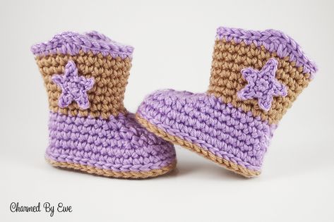 Crochet Cowboy Boots, Picot Crochet, Crocheted Baby Booties, Baby Cowboy Boots, Crochet Baby Boots, Cowboy Baby, Crochet Baby Shoes Pattern, Baby Shoes Pattern, Crochet Boots