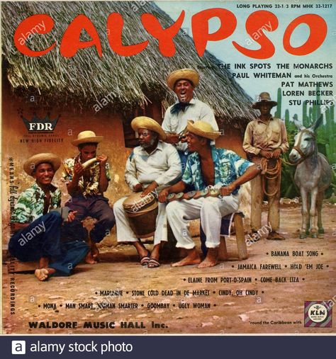 Calypso    - Vintage vinyl album cover Stock Photo Calypso Music, The Ink Spots, Banana Boat, Music Hall, Lp Albums, Vintage Vinyl, Record Store, Various Artists, Lily Pads