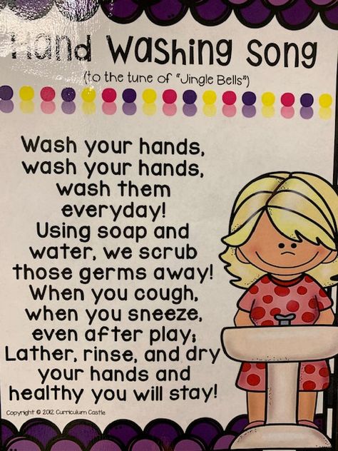 This is a fun and cute way to remind your students about washing their hands. Hand Washing Lesson Plan, Wash Your Hands Song Preschool, Wash Wash Wash Your Hands Song, Healthy Habits Songs Preschool, Handwashing Songs For Preschoolers, Hand Washing Songs For Preschool, Washing Hands Song, Wash Your Hands Song, Hand Washing Song