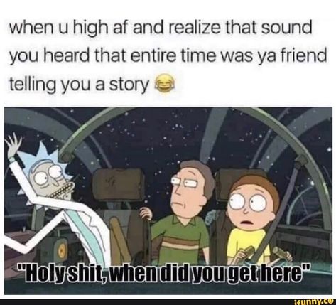 High Quotes, Rick And Morty Quotes, High Jokes, Get Schwifty, Popular Quotes, Puff And Pass, Funny Relatable Quotes, Rick And Morty, Mood Pics