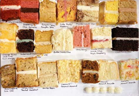 Vanilla Cake Flavor Combinations, Fall Wedding Cake Flavors, Unique Cake Flavors, Wedding Cake Fillings, Best Cake Flavours, Cheap Wedding Cakes, Andes Mint Chocolate, Wedding Cake Tasting, 2 Aesthetic