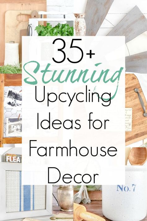 Inexpensive Farmhouse Decor, Diy Farmhouse Ideas, Farmhouse Decor On A Budget, Cheap Farmhouse Decor, Best Farmhouse, Farmhouse Crafts, Upcycling Ideas, Vintage Farmhouse Decor, Decor On A Budget