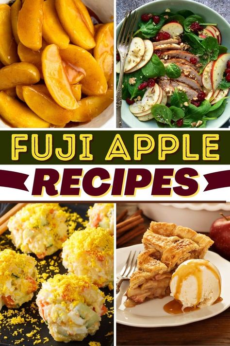 These Fuji apple recipes are easy, sweet, and delicious! From pie to salads to fritters, there's no shortage of tasty dishes to make with Fuji apples. Fuji Apple Pie Recipe, Fuji Apple Recipes, Korean Potato Salad, Dishes To Make, Apple Bite, Apple Recipe, Apple Recipes Easy, Fuji Apple, Apple Chips