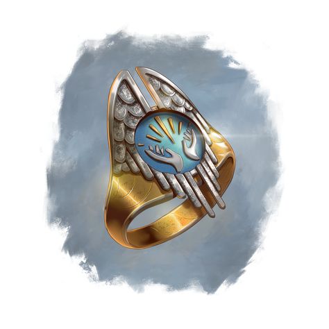 Sometimes called the ‘ring of second chances’,... Ring Fantasy Art, Fantasy Rings Magic, Magic Artifacts, Fantasy Rings, Rpg Items, Art Jewelry Ring, Relic Hunter, Game Gem, Dnd World Map