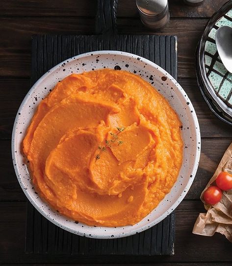 Carrot Hummus Recipe | Ninja® Puree Carrots, Carrot Hummus Recipe, Ninja Ideas, Good Sweet Potato Recipe, Carrot Hummus, Side Dish Recipes Easy, Vegetable Puree, Hummus Recipe, Thanksgiving Sides